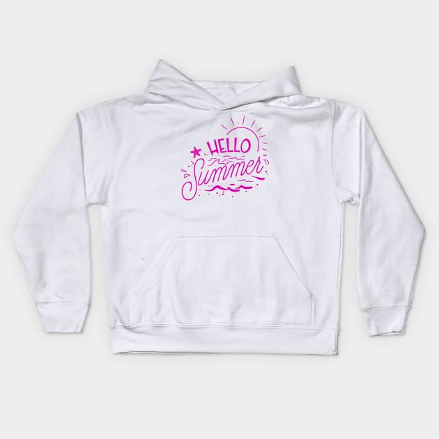 Hello Summer Kids Hoodie by CeeGunn